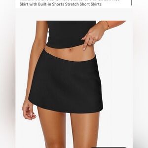 NWT black sporty mini skirt / skort Size XL